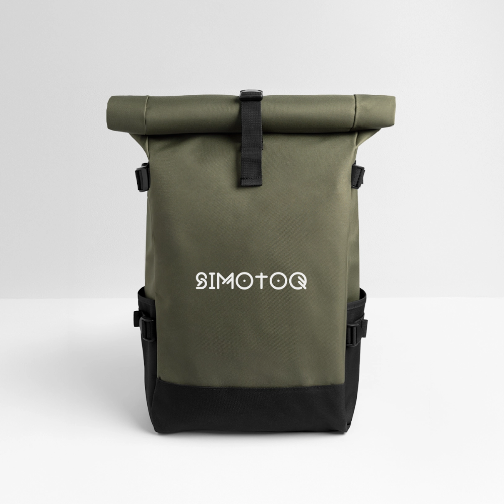 Simotoq Rolltop Rucksack - Olive/Schwarz