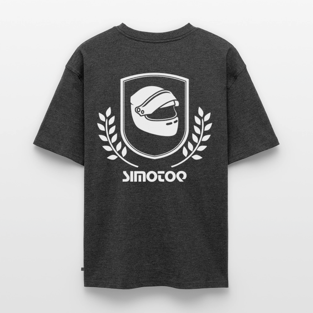 Simotoq Unisex Oversized Organic T-Shirt - Anthrazit meliert