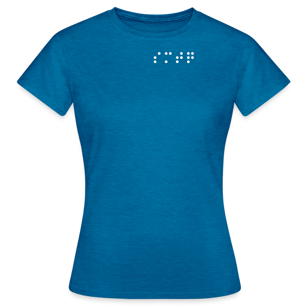 Simotoq Frauen T-Shirt - Herbst Edition - Antikblaues Saphir meliert