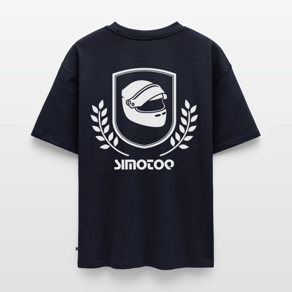 Simotoq Unisex Oversized Organic T-Shirt - Navy