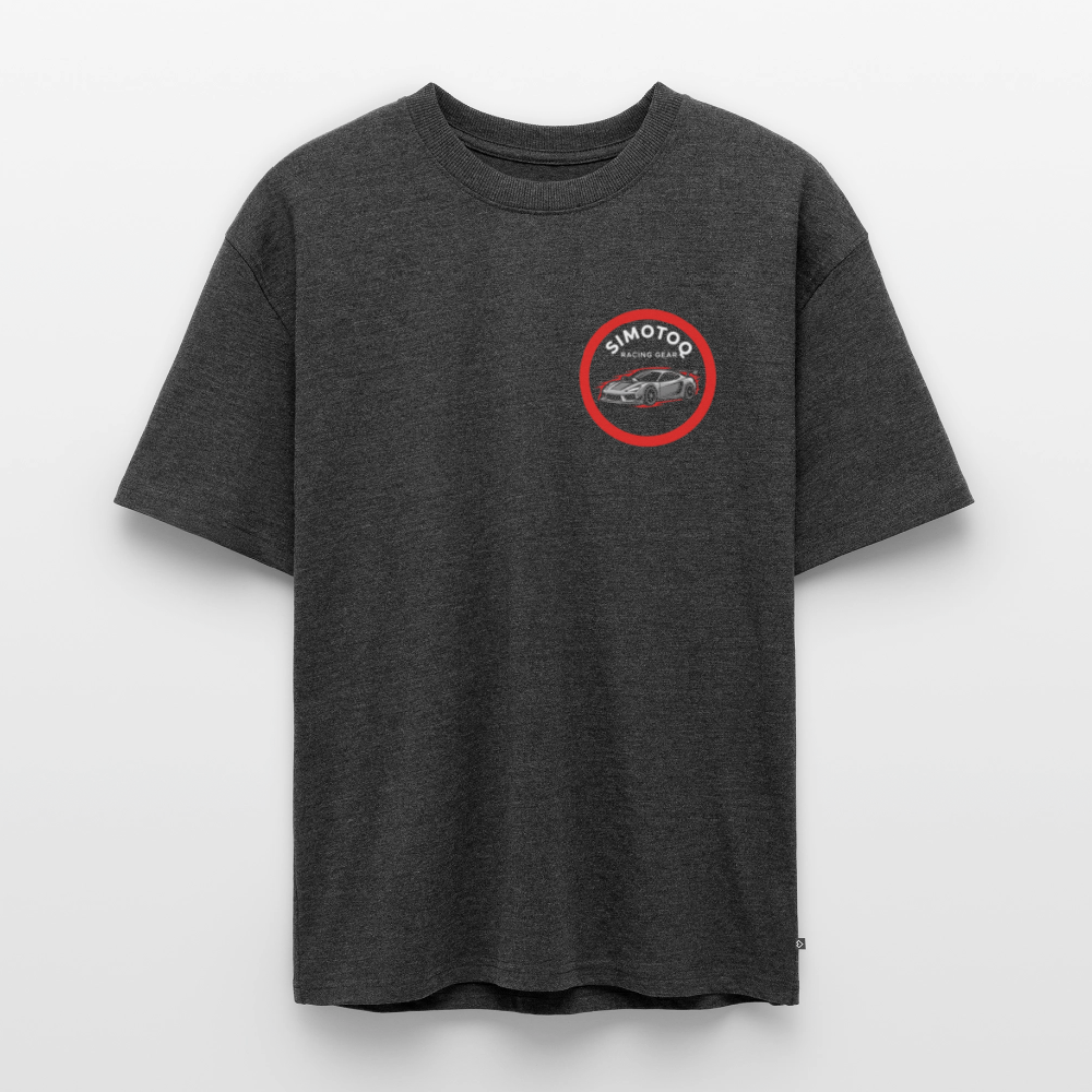 Simotoq Unisex Oversized Organic T-Shirt - Anthrazit meliert