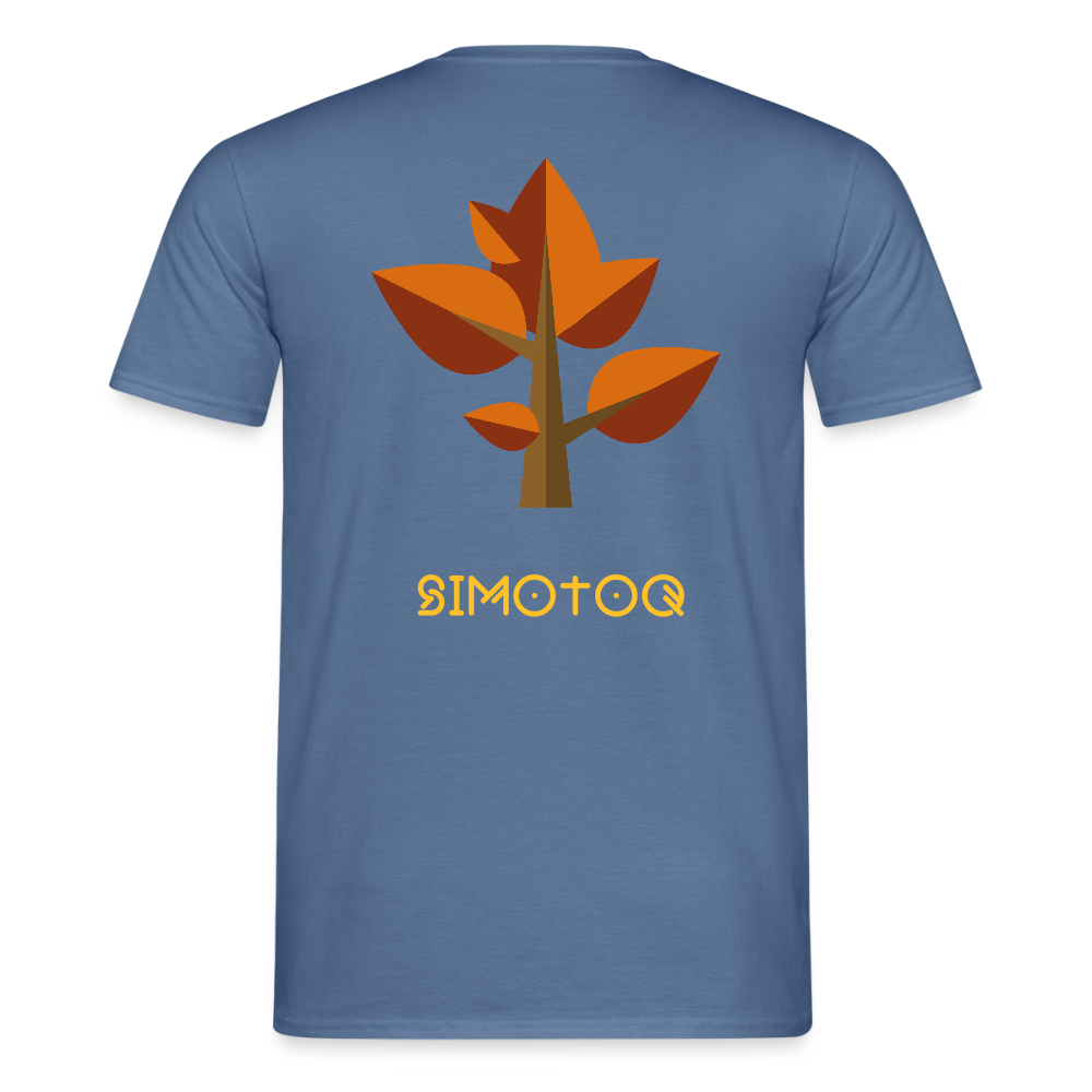 Simotoq Männer T-Shirt – Herbst Edition - Taubenblau 